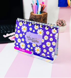 Follow Your Dreams Papatya Tasarımlı Yeni Nesil Masa Üsü Planner 2 Sayfa Sticker