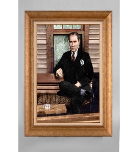 Çerçeveli Paspartulu Atatürk Tablo a26 (Gold)