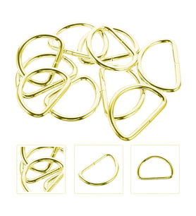 Anahtarlık Montaj Halkası D Çanta Bağlantı Halkası 19x15 MM (100 Adet)  Gold