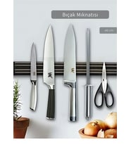 Bıçak Mıknatısı Askısı 46 cm Kalın Duvar Standı Çelik Bıçak Tutucu