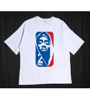 Unisex NBA 2PAC  Oversize Tshirt (Beyaz)