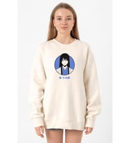 Gintama Anime Kotaro Minimal Ekru Kadın 2ip Sweatshirt