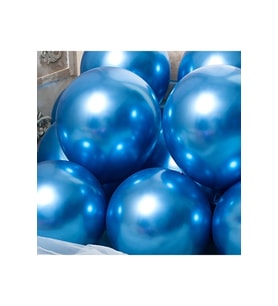 10 Adet Mavi Metalik Balon