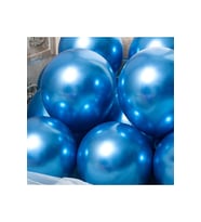 10 Adet Mavi Metalik Balon