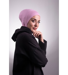Pembe Pratik Hazır Geçmeli Bone Viskon Kumaş Hijab Spor 2106_04