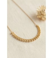 Gold Pirinç Topçuk Model Kadın Kolye 5886