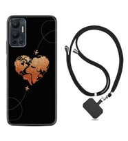 Infınix Hot 12 Kılıf Silikon Boyun Askılı İpli Desenli Silikon Plane Heart 1721