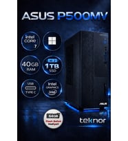 Asus Expertcenter P500MV Intel Core 7 240H 40 GB 1 TB SSD WIN 11 PRO Masaüstü Bilgisayar & Teknor USB Bellek
