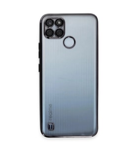 Realme C25y Kılıf  Lensli  - Siyah