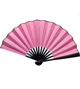 Plastik Kumaş Yelpaze 12 li Pembe