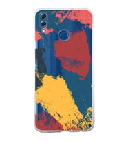 Huawei Honor 8x Uyumlu Kapak Brush Stroke Tasarımlı Şeffaf Silikon Kılıf