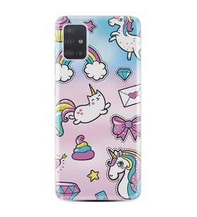 Samsung a71 A72 A73 A7 A9 2018 C7 C9 Kılıf Desenli Silikon Unicorn Mektup 1800