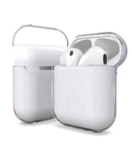 MobaxAksesuar Apple Airpods 1. / 2. Nesil ile uyumlu Kılıf Sert PC Şeffaf Case 1 (Renksiz)