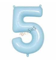 5 Rakam Folyo Balon Mavi Rengi (76 cm)
