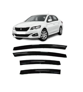 Peugeot 301 2012-2019 Uyumlu Mugen Cam Rüzgarlığı Seti Piano Black 4'lü İthal