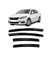 Peugeot 301 2012-2019 Uyumlu Mugen Cam Rüzgarlığı Seti Piano Black 4'lü İthal