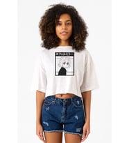 Hunter x Hunter Anime Neferpitou Beyaz Kırçıllı Kadın Crop Tshirt