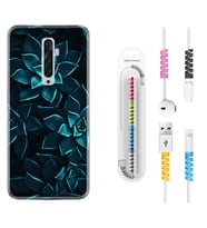 Oppo Reno 2Z 4 Lite 4 Pro 5 6 7 A31 Kılıf Kablo Koruma Spiral Silikon Mistik Çiçekler 1650