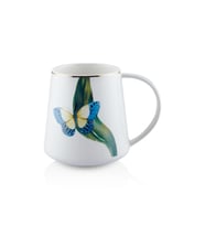 The Mia Folium Blue Porselen Kupa KPA0262 340 cc (Çok Renkli)