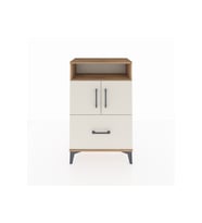 Arges Komodin 2 Raflı Tek Çekmeceli 2 Kapaklı 60x30x96 Çam-Aytaşı
