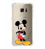 Samsung Galaxy S7 Edge  Köşe Korumalı Antişok Kapak Mickey Mouse Tasarımlı Şeffaf  Kılıf