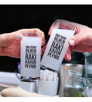 Rakı Kavun ve Peynir Koalisyonu 2li Rakı Bardağı