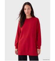 LC WAIKIKI Kırmızı Soft Touch Kadın Sweatshirt Tunik