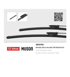 ÖN SİLECEK SÜPÜRGESİ (650-400 MM) CITROEN C3 II RENAULT LAGUNA 3, (TAKIM)