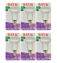(6 Adet) Şavk 6W (37W) Beyaz Işık (6500K) E14 Duylu (İnce Duy) Led R50 Ampul