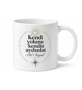 İsme Özel Bağımsız Yazılı Kupa Bardak Hediye Özel Tasarım Porselen Mug