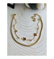 GOLD RENK İKİLİ YILDIZ ÇELİK HALHAL ACR1668
