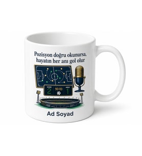 Spor Yorumcusu Temalı Kupa Bardak Gol Sevinci Maç Heyecanı Hediye