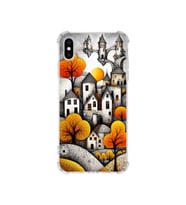 PrintiFy Apple iPhone Xs Max ile Uyumlu Düşlerin Dansı Serisi Göçebe Şatolar Tasarımlı Uv Baskılı Köşe Korumalı Antişok Kılıf