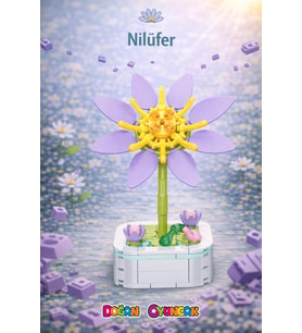 Mikro Blok Nilüfer Çiçek Lego - Lego Setleri Mini Lego - Çiçek Lego - Blossom Çiçek Lego