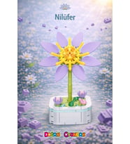 Mikro Blok Nilüfer Çiçek Lego - Lego Setleri Mini Lego - Çiçek Lego - Blossom Çiçek Lego