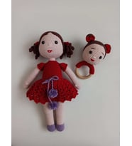 Yeni Doğan Şirin Bebek Seti Amigurumi Organik Oyuncak