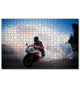 Cakapuzzle Racing Motorsiklet Patinaj  Puzzle Yapboz MDF (Ahşap) (120 Parça)