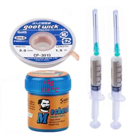 Goot Wick Lehim Sıvı Lehim 138 C Mchanic Solder Paste 42 Gr Lehim Emme Temizleme Teli 3,0 Mm 3 İn 1