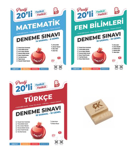 Nartest LGS 8. Sınıf Prestij 20li Matematik Fen ve Türkçe Denemeleri + Telefon Standı