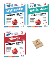 Nartest LGS 8. Sınıf Prestij 20li Matematik Fen ve Türkçe Denemeleri + Telefon Standı