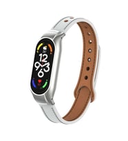 Xiaomi Mi Band 7 Uyumlu Kordon Deri Metal Tokalı KRD-68 Kayış