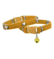 Markapet Kadife Kedi Boyun Tasması Kalpli 20-32 cm Sarı