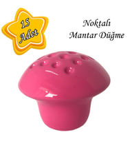 15 Adet Pembe Noktalı Mantar Düğme Kulp Çocuk Bebek Mobilya Çekmece Dolap Kapak Kulbu Metal Kulp Aksesuarları Vidalı