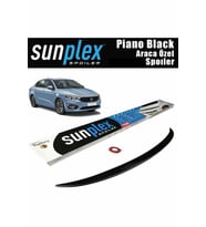 Fiat Egea Spoiler Piano Black 2015-2023 arası modellere uyumlu Sunplex