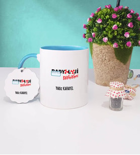 Radyoloji Teknikeri Kupa Bardak Mavi ve Anahtarlık