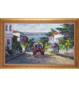 ALTIN ÇERÇEVELİ PASPARTULU TABLO CR273