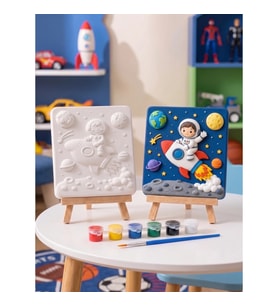Astronot Çocuk 15x15 Taş Boyama Seti – Çocuk ve Yetişkin Hobi Seti