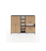Arges Dolap 13 Raflı 6 Kapaklı 220x30x163 Antrasit-Çam