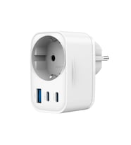 G854 Premium 30W GaN Hızlı Şarj Başlığı ve AC Priz Çoğaltıcı - BEYAZ