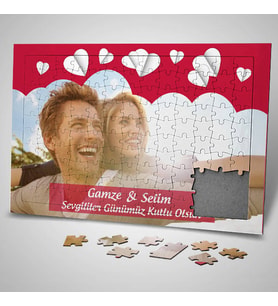 Romantik Sevgililer Günü Sürpriz 240 Parça Kişiye Özel Puzzle